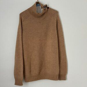 Valentino Sport Camel Wool Blend Mock Neck Sweater – Size L